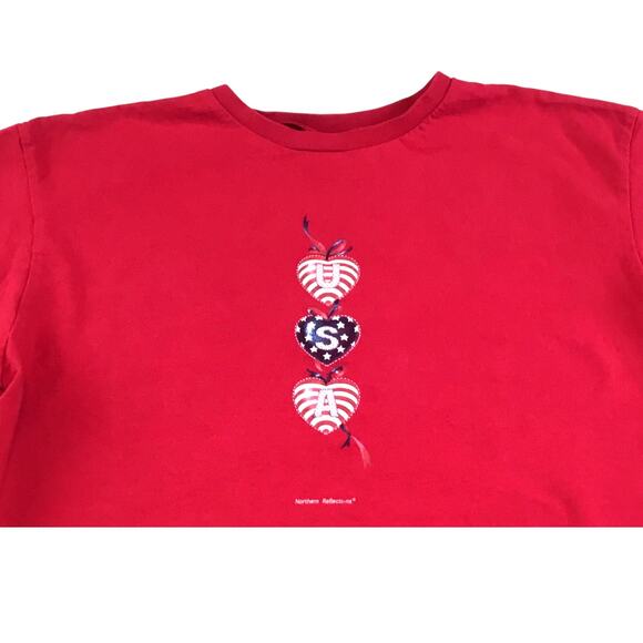 Northern Reflections Cottage Essentials T-Shirt USA Heart XL - Picture 2 of 3